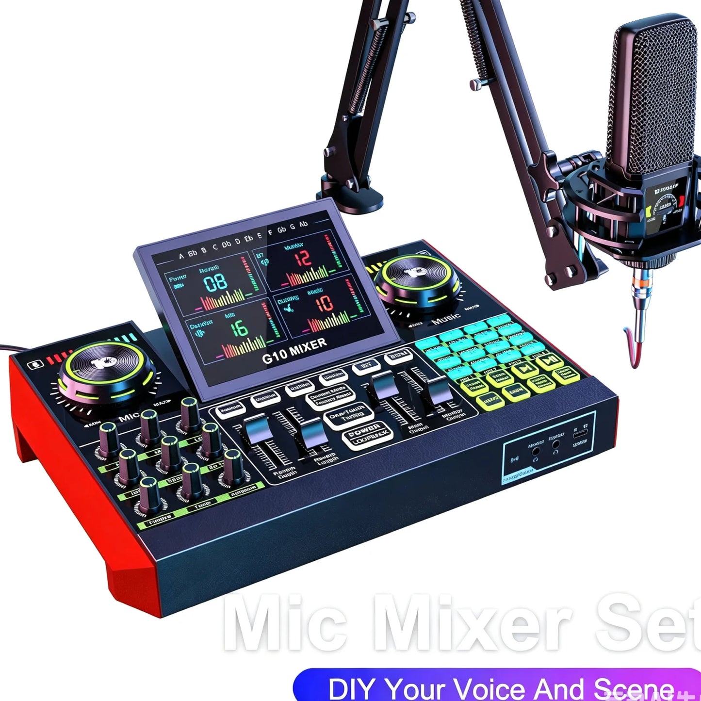 Tenlamp G10 Professional Microphone Bundle With Voice Changer And Reverb
