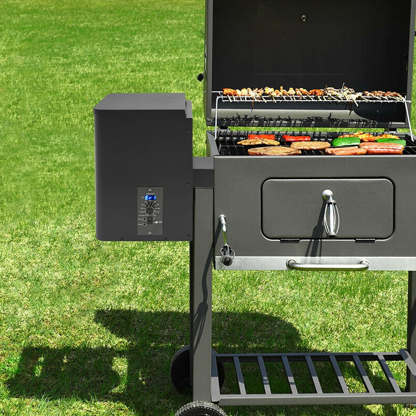 Pellet Smoker Hopper Assembly Kit With Precision Temperature Control
