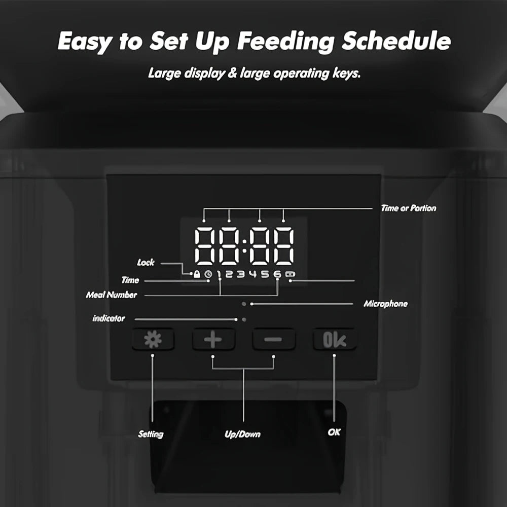 Nityers 8L Automatic Cat Feeder With Timed Dispenser
