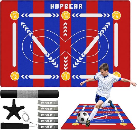 HAPBEAR Soccer Training Mat Anti Slip Footwork And Ball Mastery