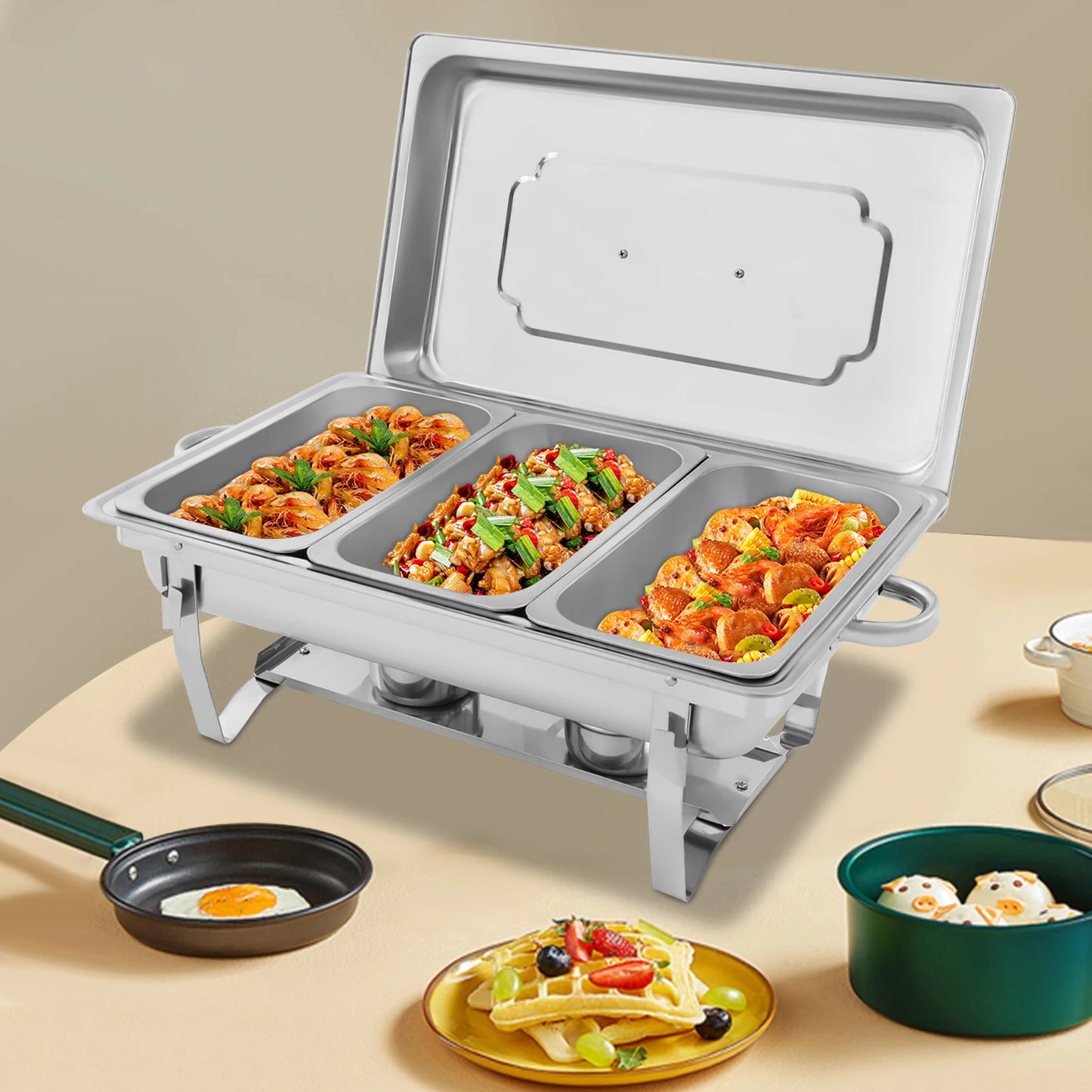 Stainless Steel Chafing Dish Buffet Set For Catering And Buffets