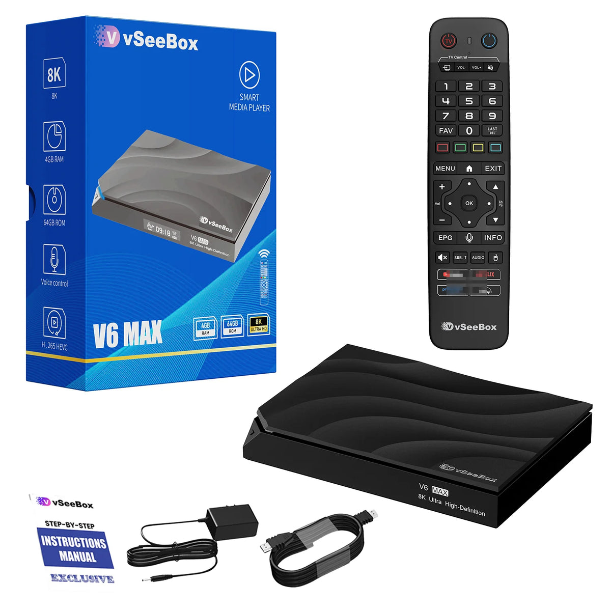 Android V6 Max Streaming Media Box With 8K Display