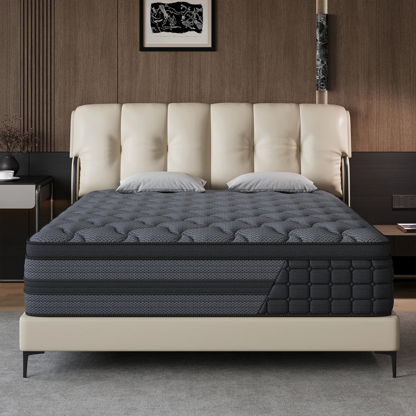 Firm Hybrid Gel Memory Foam Innerspring Mattress In A Box