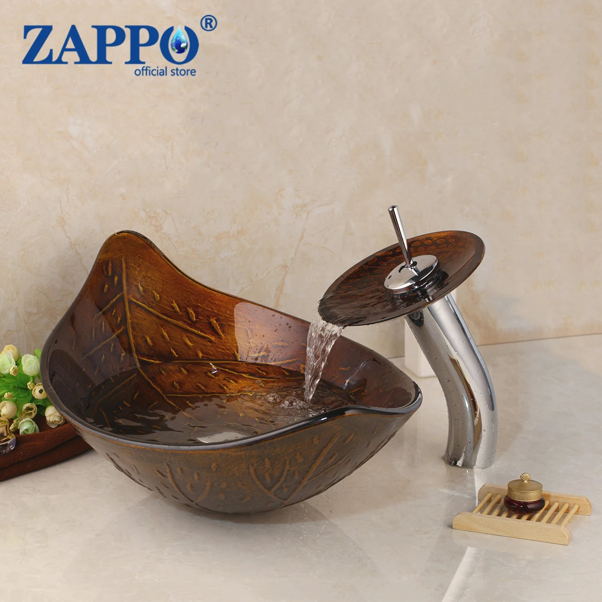 Torayvino Bathroom Vessel Sink With Tempered Glass Bowl And Faucet