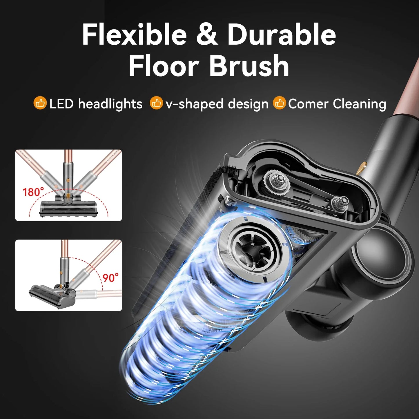E.LUO Cordless Stick Vacuum Cleaner Handheld Pet Hair Car Home