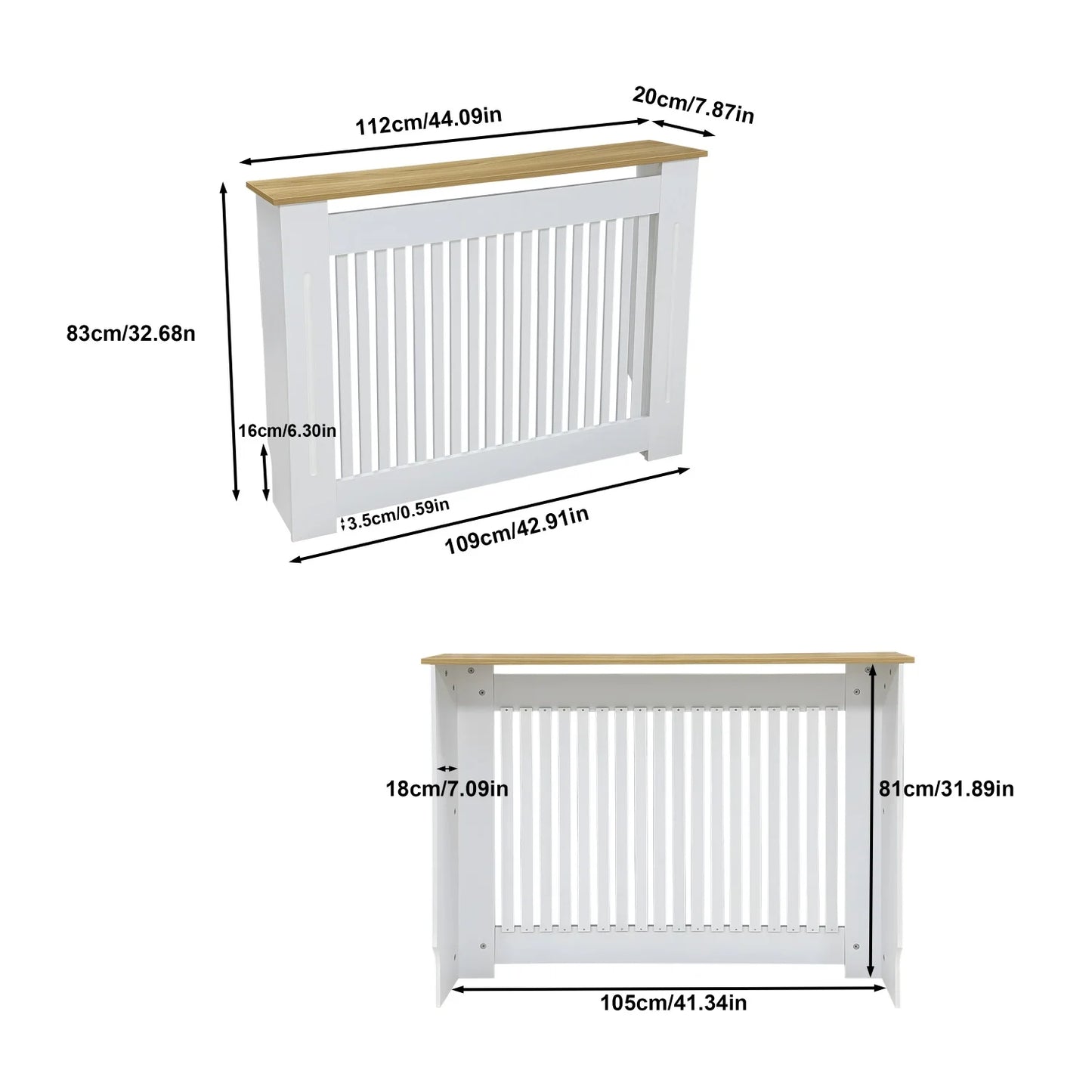 SL Radiator Cover Guard MDF Wood Grain For Home Office