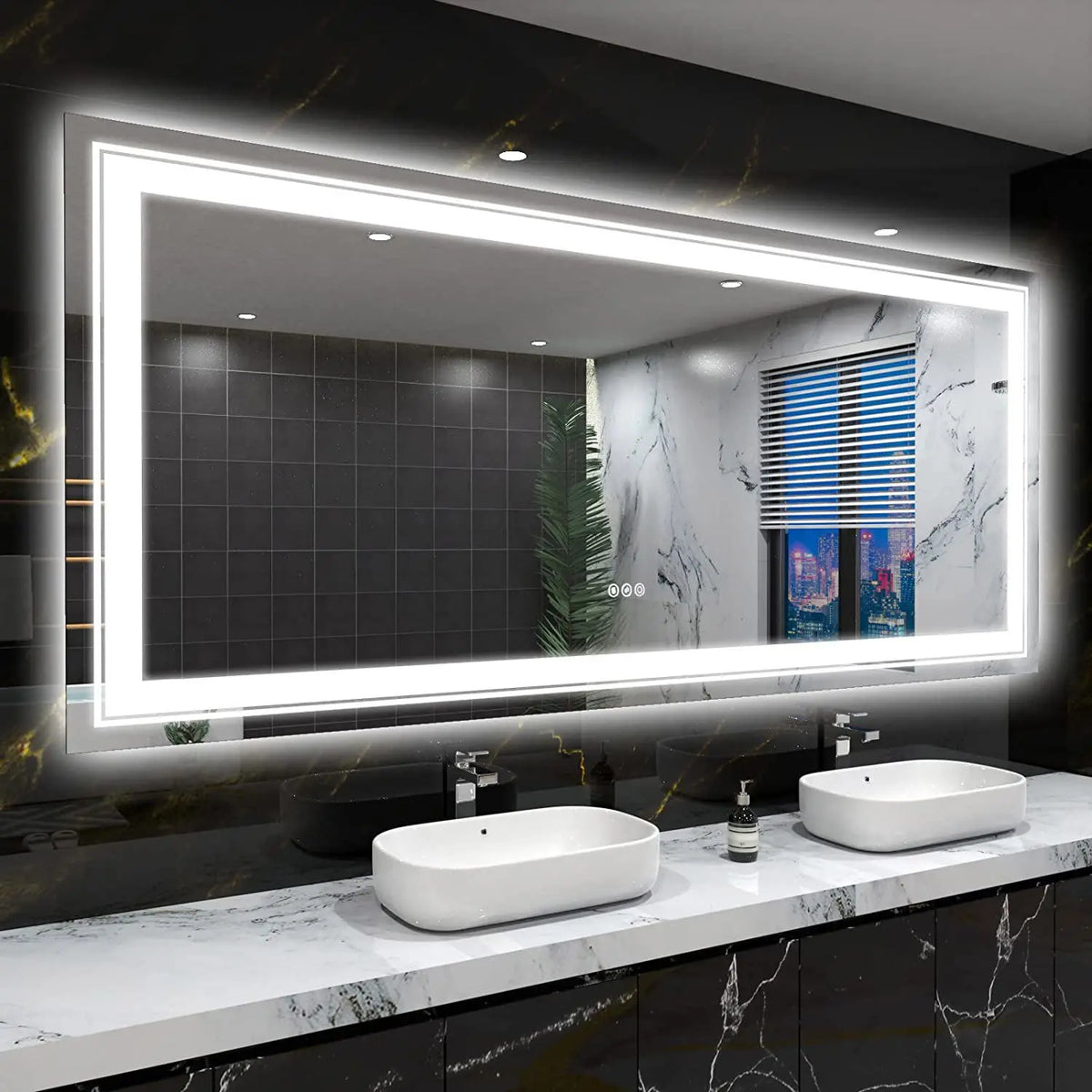 Wisfor Led Bathroom Mirror Featuring Anti Fog And Dimmable Lights