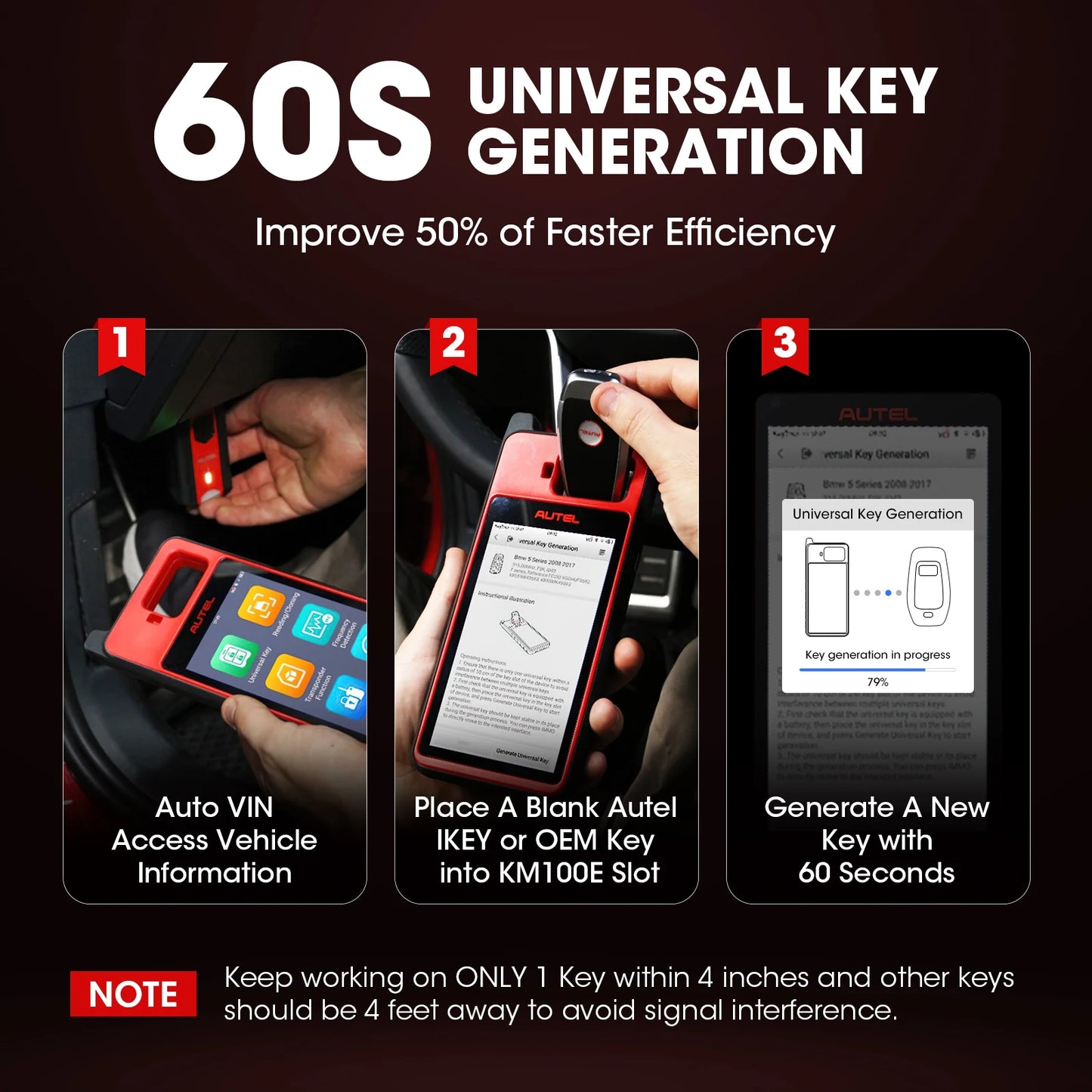 Autel MaxiIM KM100 Key Fob Programmer Immo Tool Kit