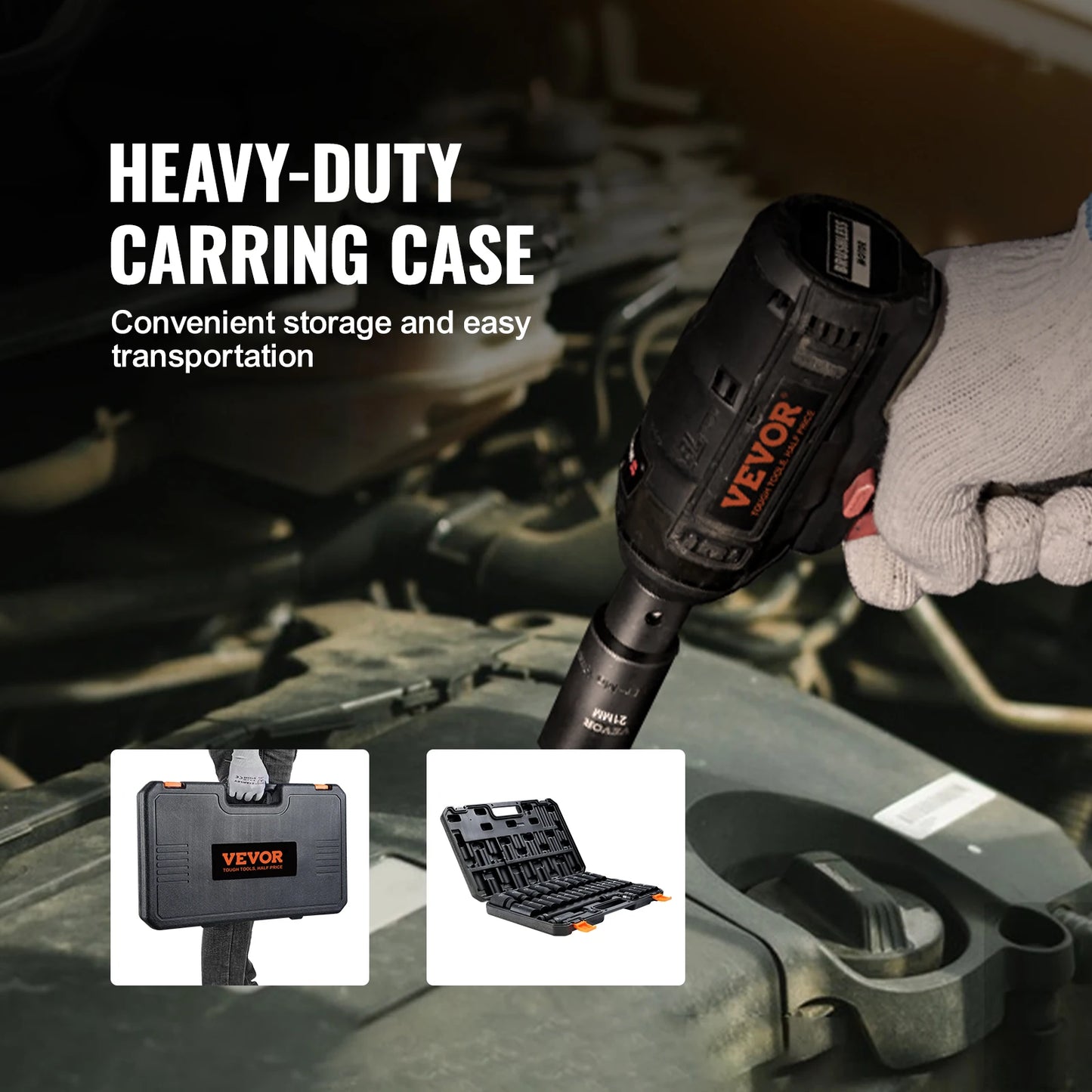 SucceBuy Impact Socket Set Deep SAE Metric Cr-V Alloy Steel