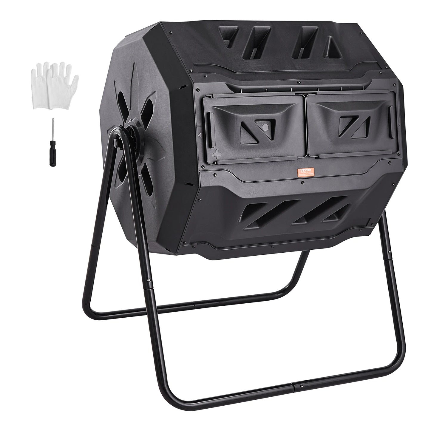 SucceBuy Dual Chamber Compost Tumbler Bin BPA Free