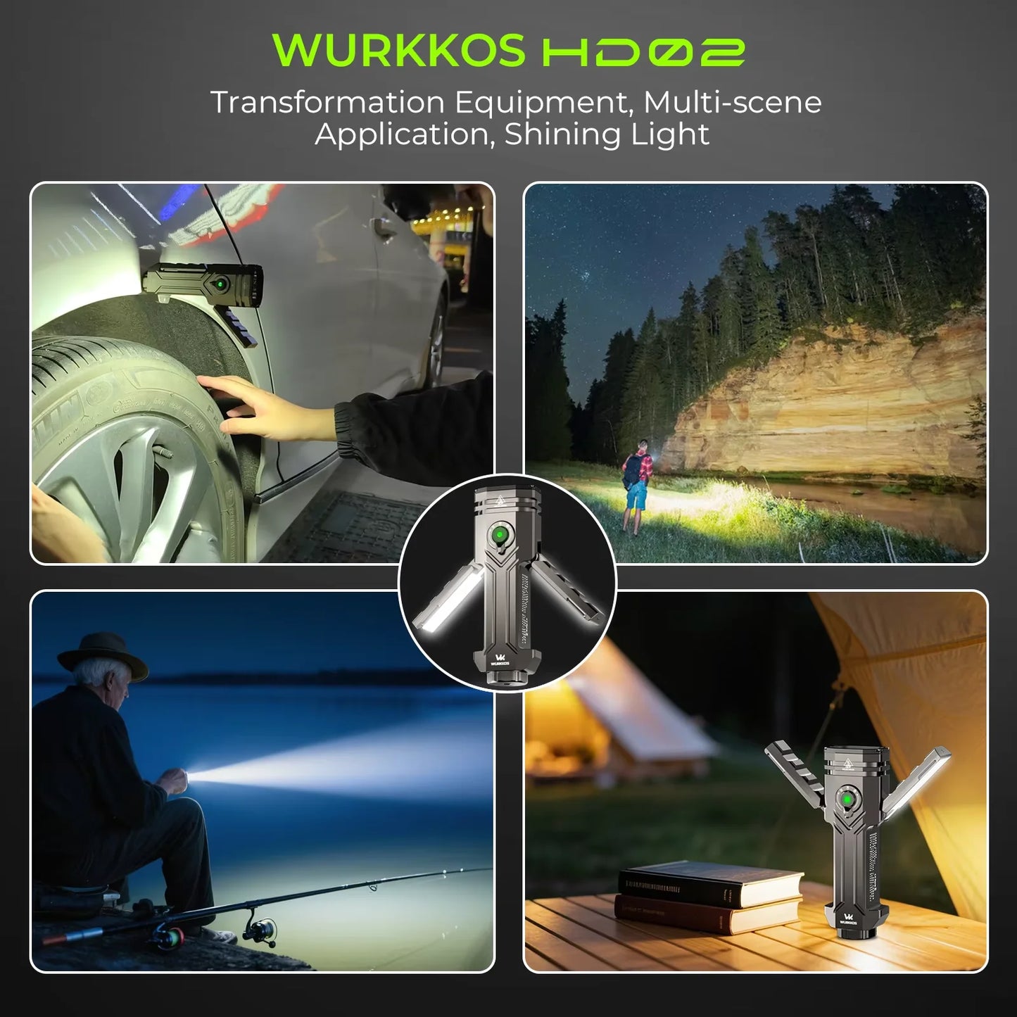 Wurkkos HD02 LED Camping Lamp Rechargeable Battery