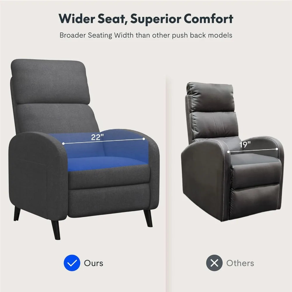 XIAOLANG Recliner Chair For Adults With Side Pockets
