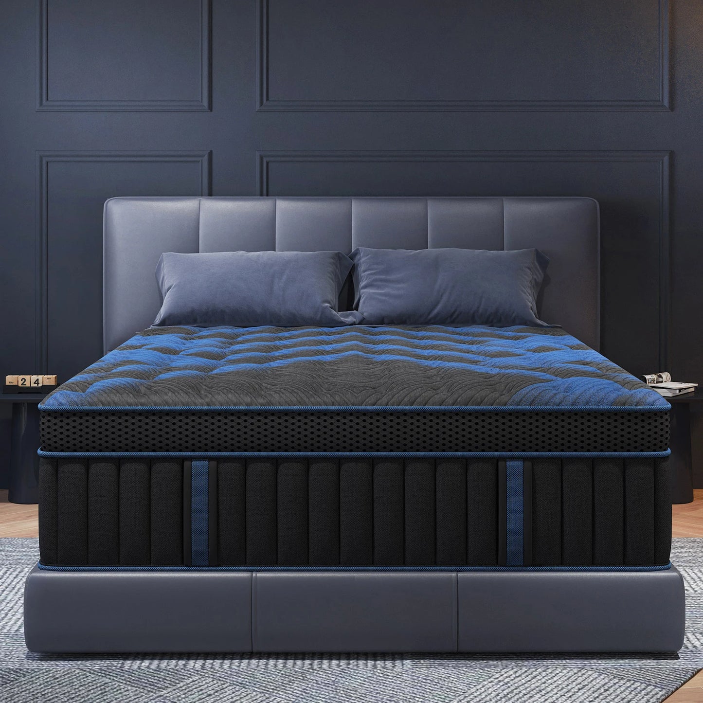 Sweetlove Hybrid Memory Foam Mattress In A Box Euro Top Medium Firm Back Support