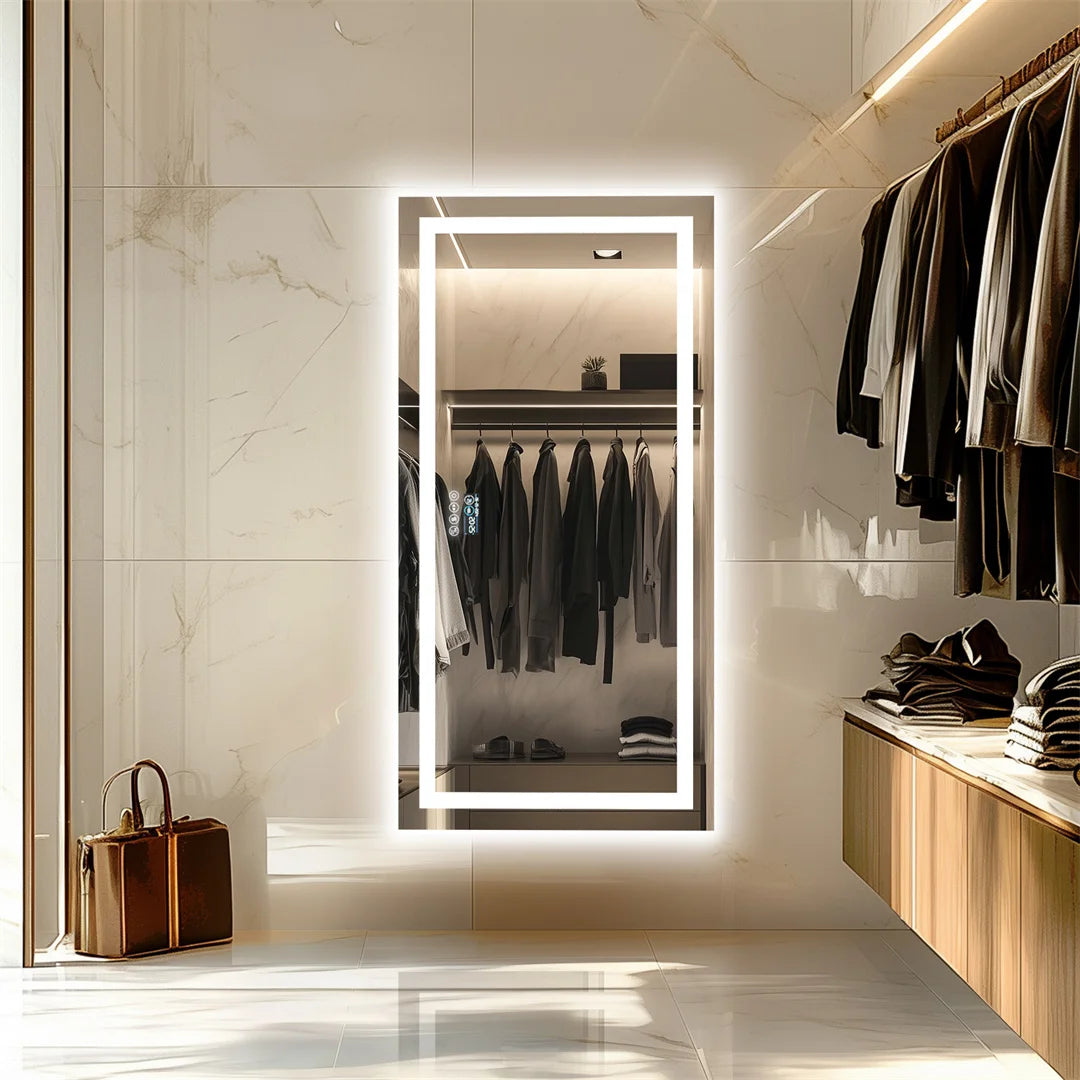 LUVODI Bluetooth LED Bathroom Mirror With Defogger And Speaker