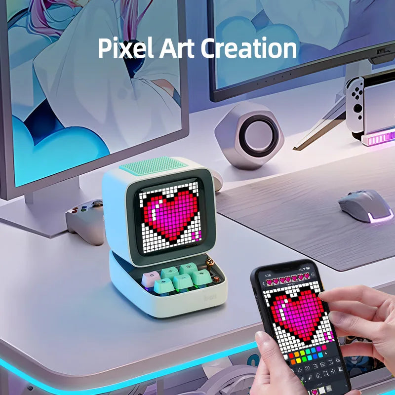 Divoom Ditoo Pro Bluetooth Desktop Speaker With Pixel Art Clock