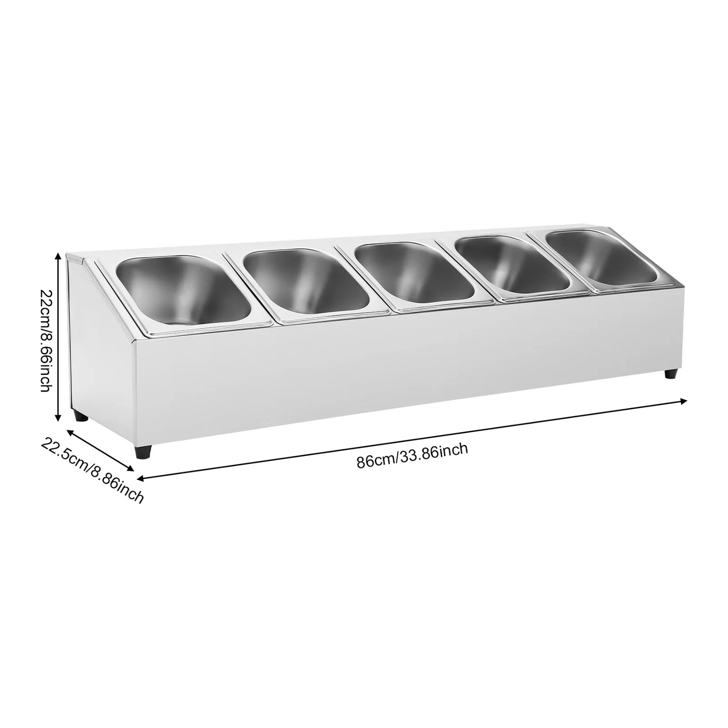 Bymaocar 201 Stainless Steel Seasoning Box With Inclined Holder
