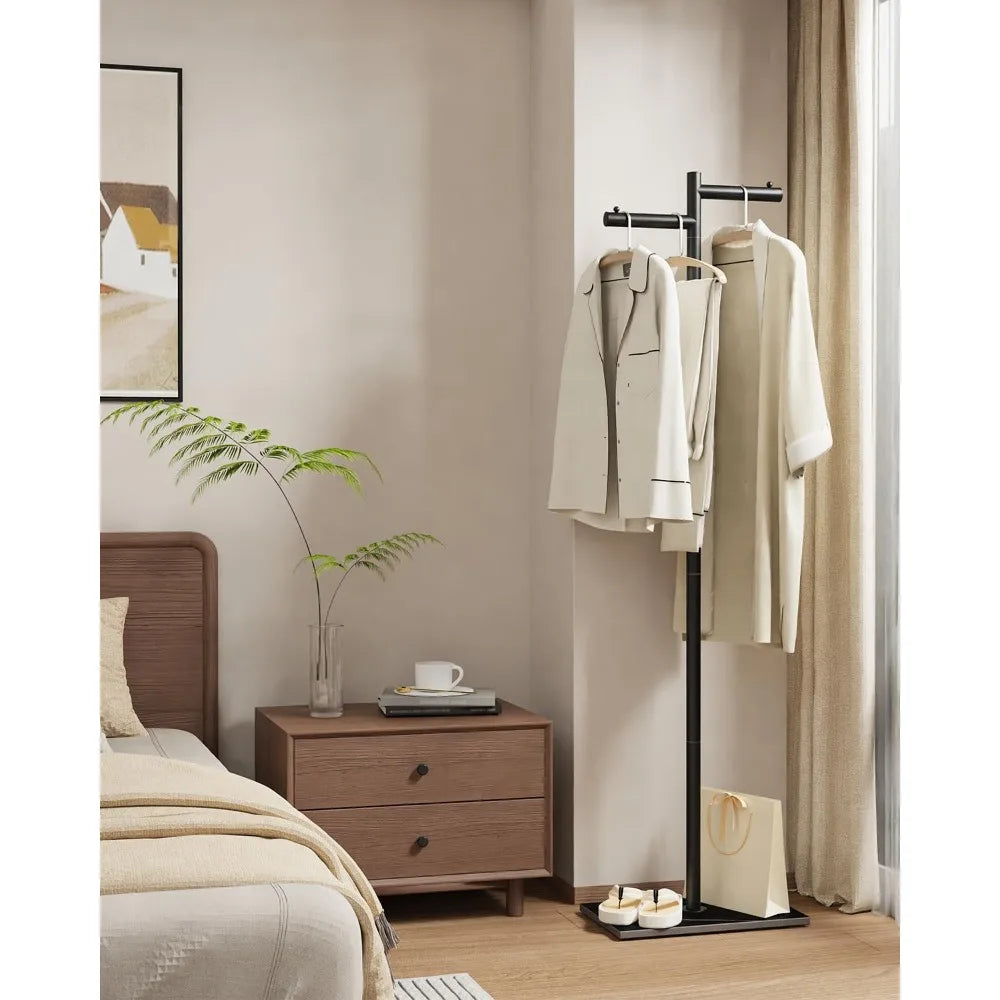 XIUWO Freestanding Coat Tree With Rock Base For Hallways