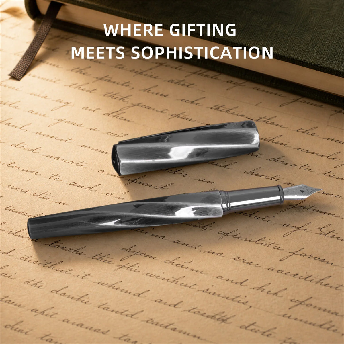 Hero E505A Fountain Pen Gift Set Featuring Elegant Metal Design