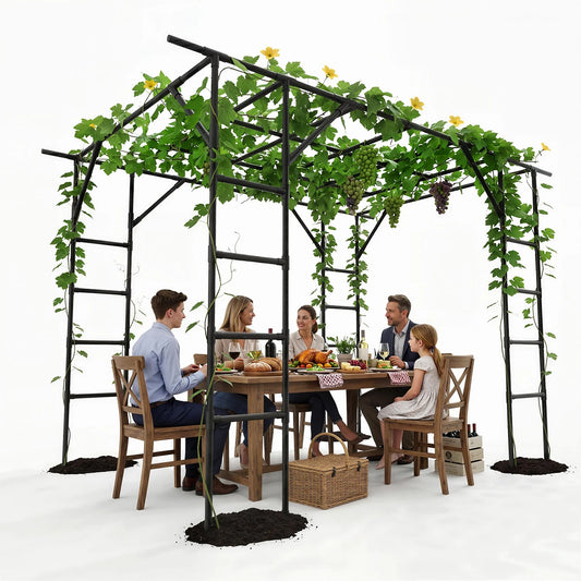 HiMISS Heavy Metal Garden Arch Plant Trellis For Climbing Vines