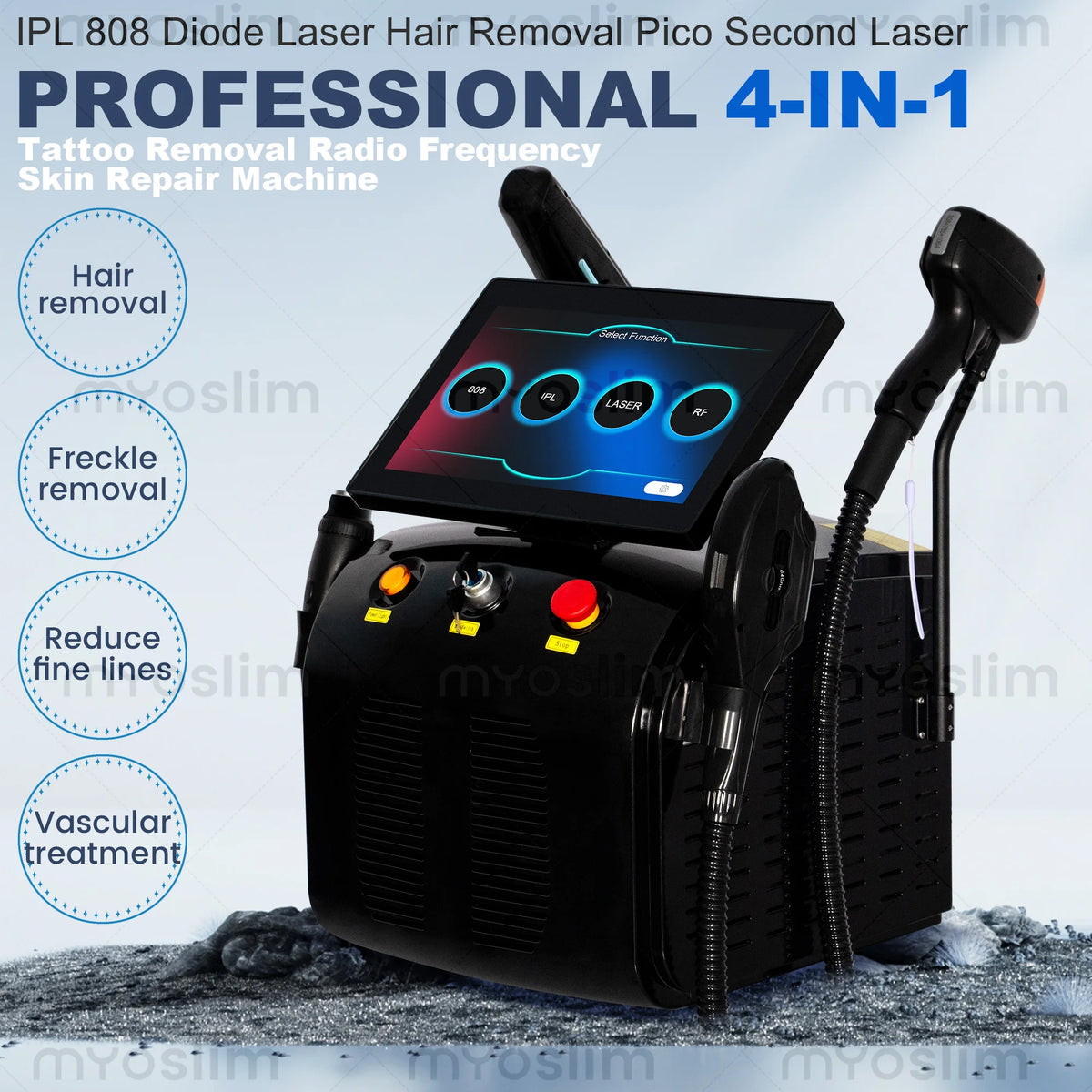 Professional 808nm Diode Laser System For Hair Tattoo Removal