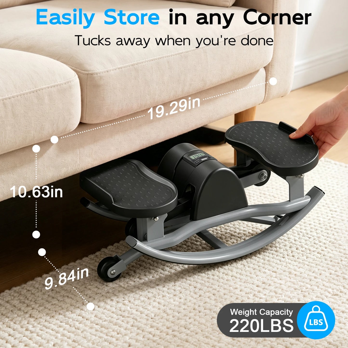 Swing Stepper Machine With Digital Display For Full Body Workout
