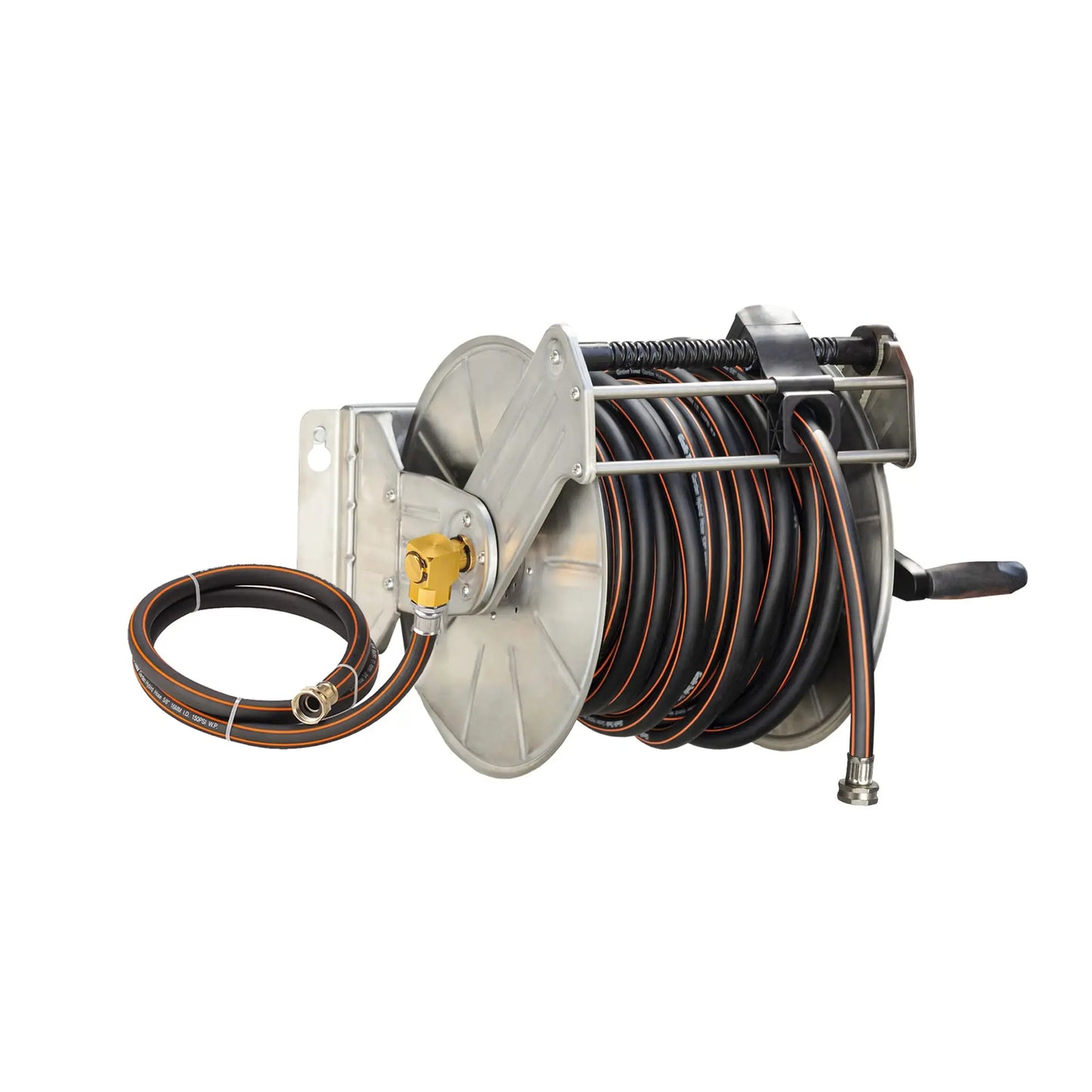 Giraffe Tools Stainless Steel Hose Reel With Crank Mount
