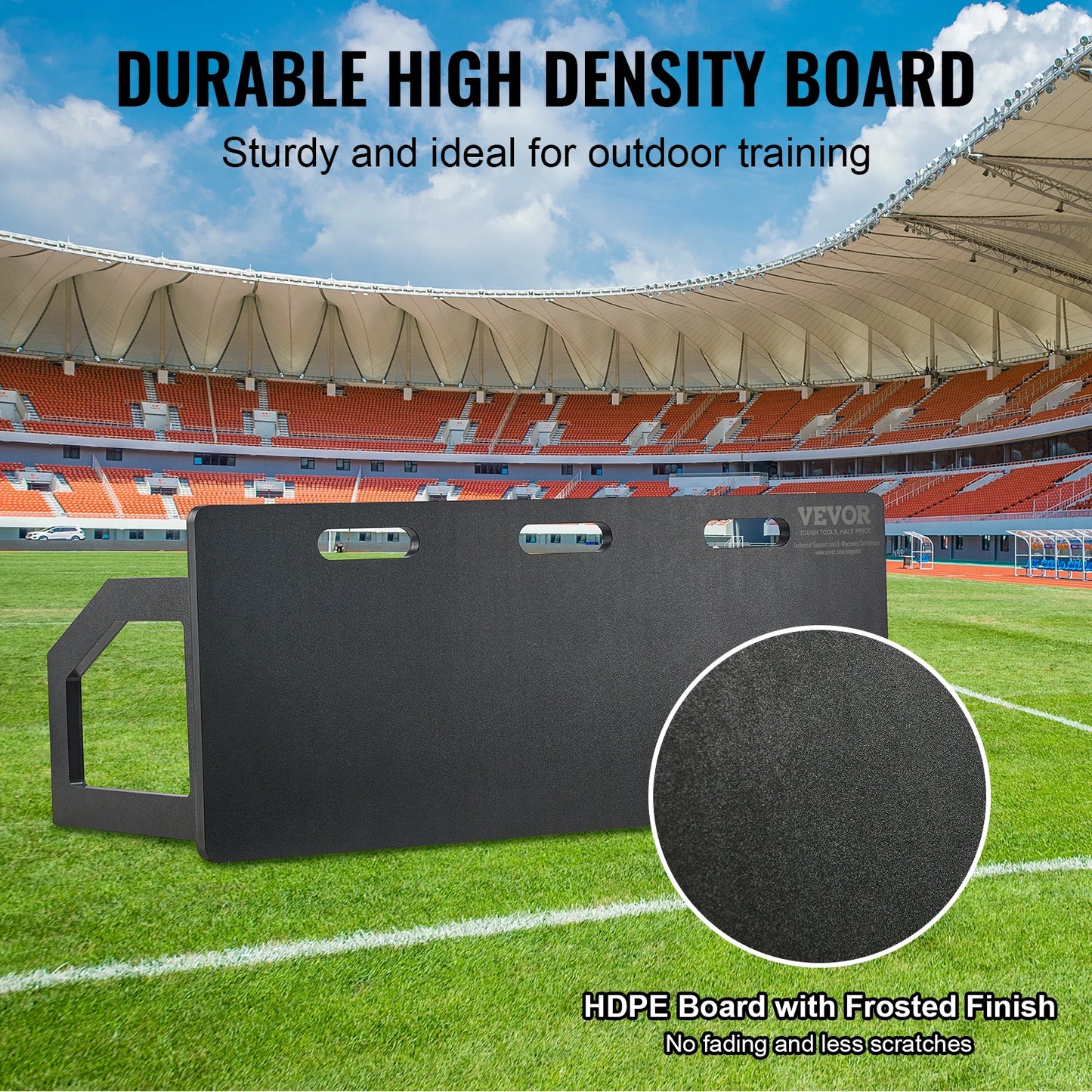 Soccer Rebounder Board Portable Wall With Foldable HDPE Kickback