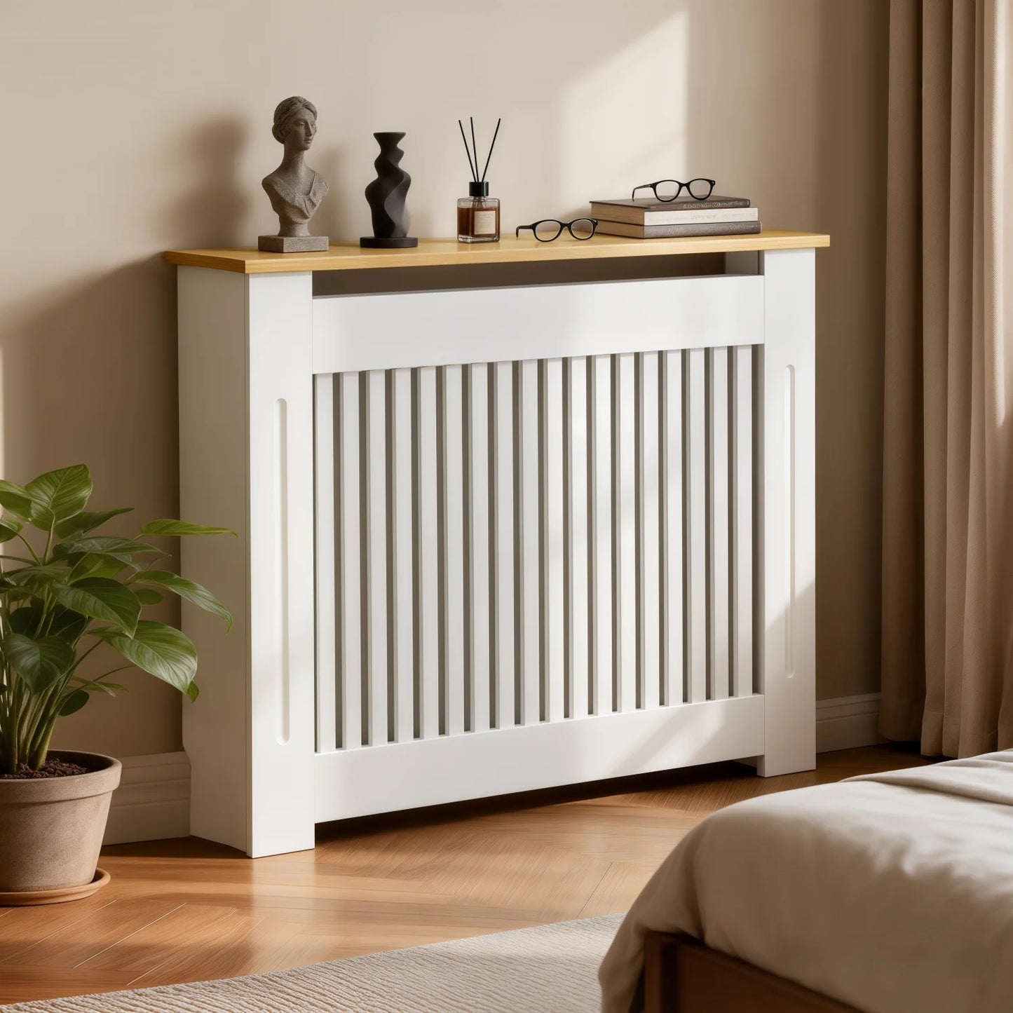 SL Radiator Cover Guard MDF Wood Grain For Home Office