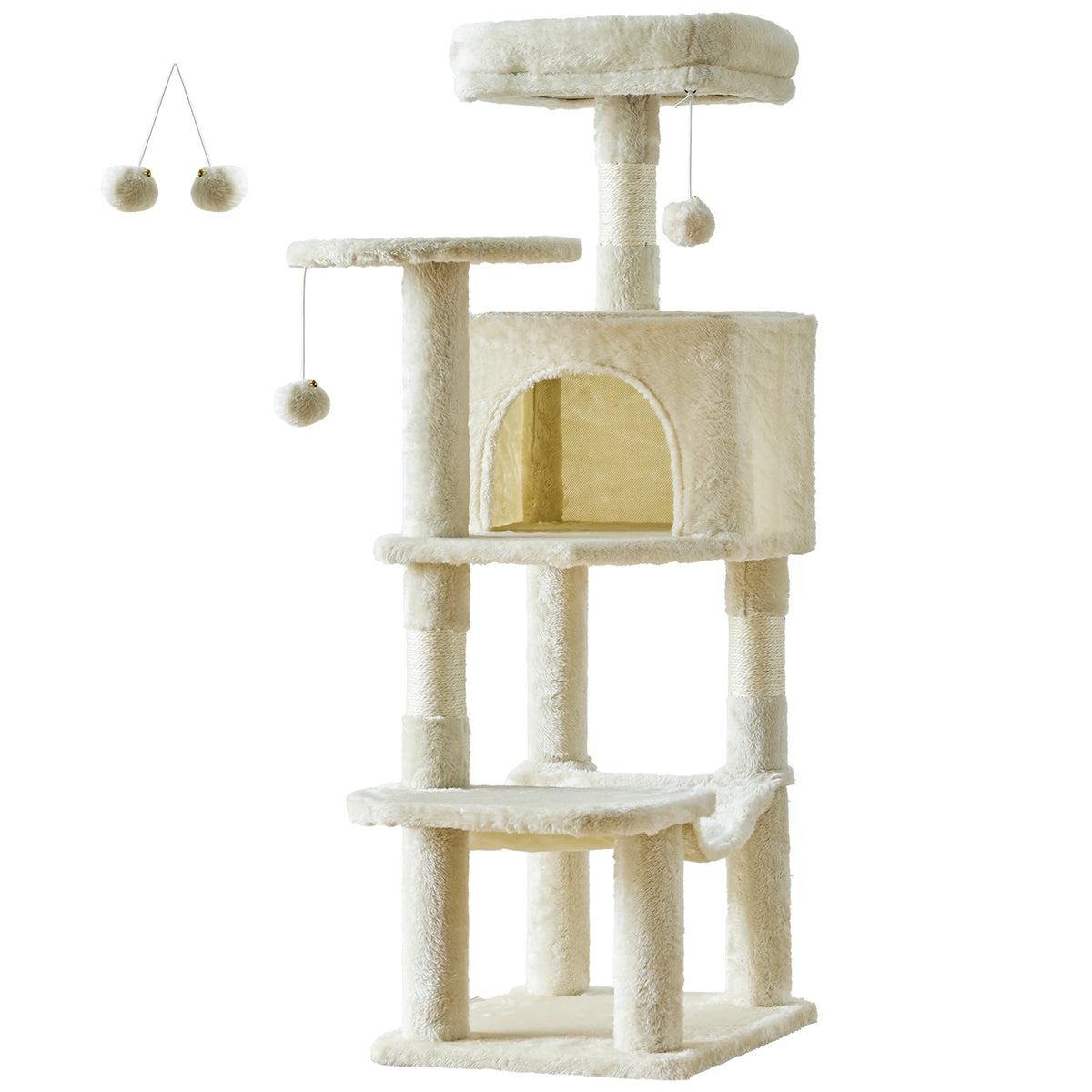 JHK Multi Level Cat Tree With Natural Sisal Scratching Posts