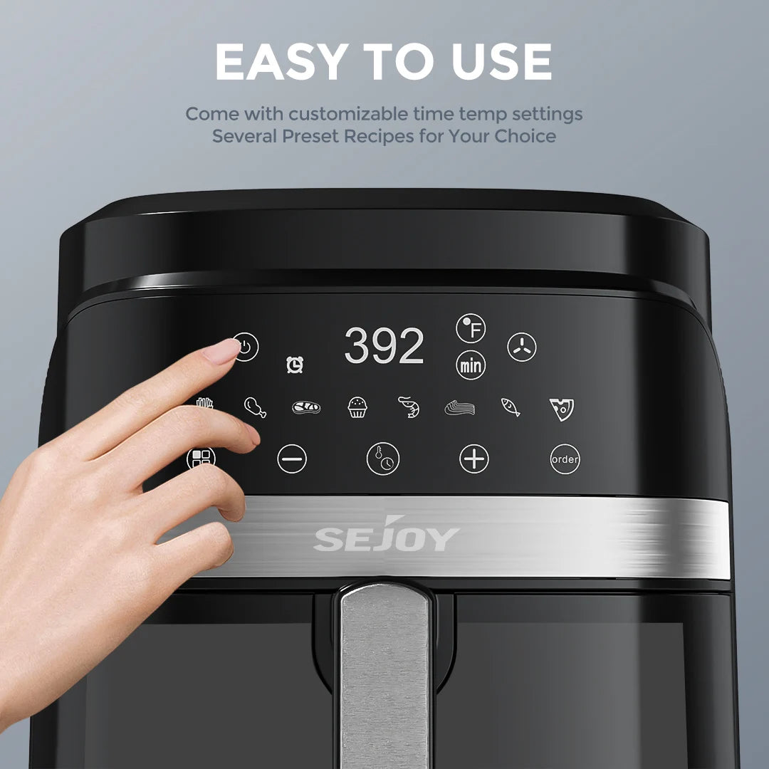 SEJOY Air Fryer Oven Oilless Cooker Roast Bake Dehydrate Warm