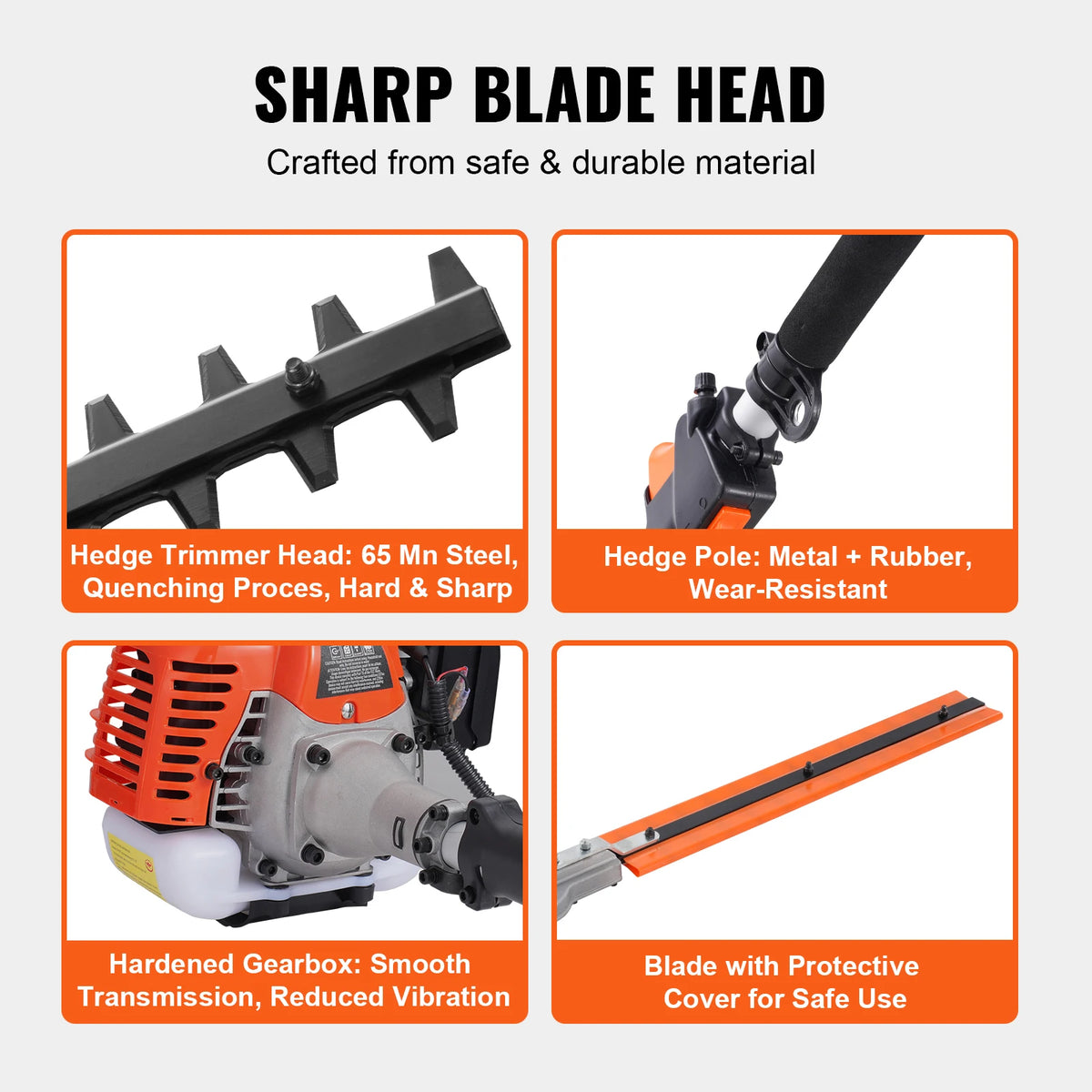 Succebuy 26Cc 5-In-1 Gas Hedge Trimmer String Trimmer Edger Pole Saw