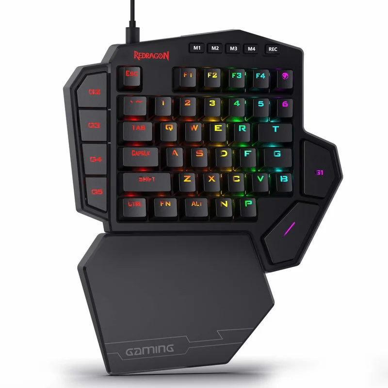 Redragon K585 One Handed Mechanical Gaming Keyboard With Wrist Rest