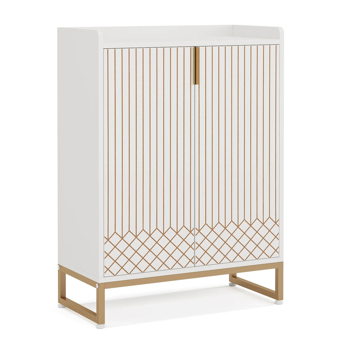 Tribesigns Modern Wood Shoe Cabinet Storage Rack For Bedroom Hallway