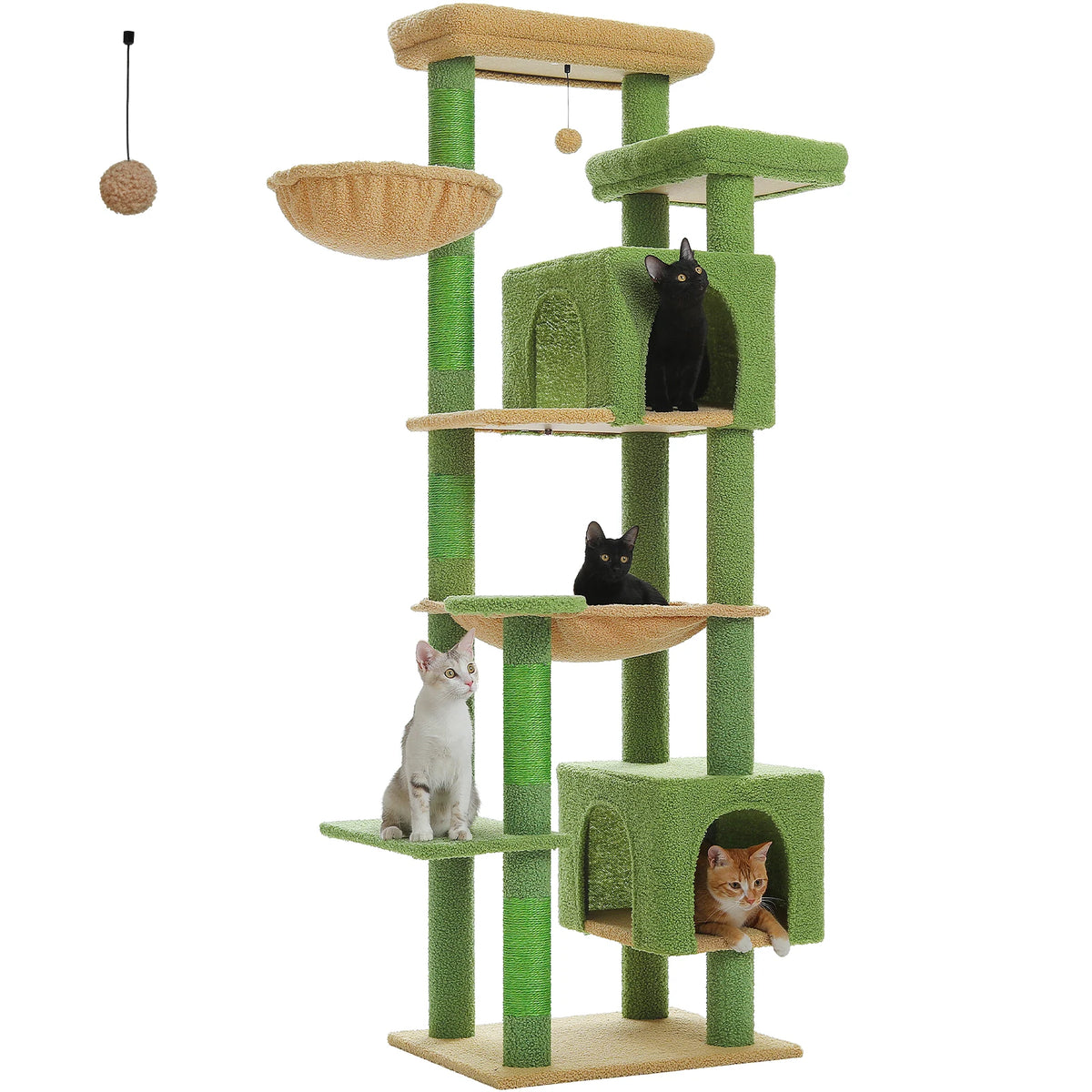 Pawz Road Multi Level Plush Cat Tree With Scratching Posts And Perches