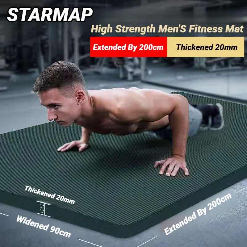 StarMap Thickened NBR Non Slip Yoga Mat For Fitness Gym
