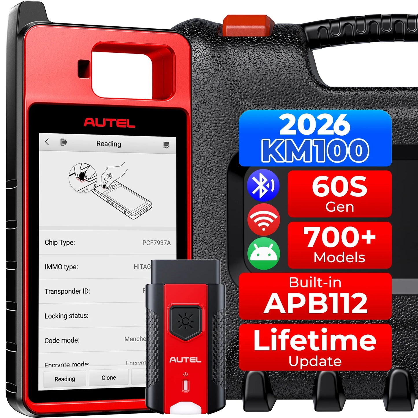 Autel MaxiIM KM100 Key Fob Programmer Immo Tool Kit
