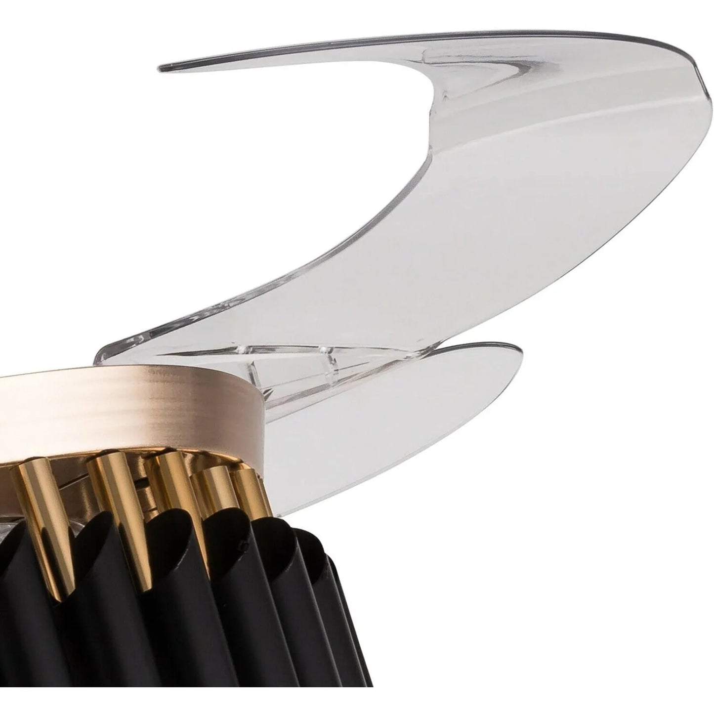 Crystal Ceiling Fan With LED Light And Retractable Blades Remote