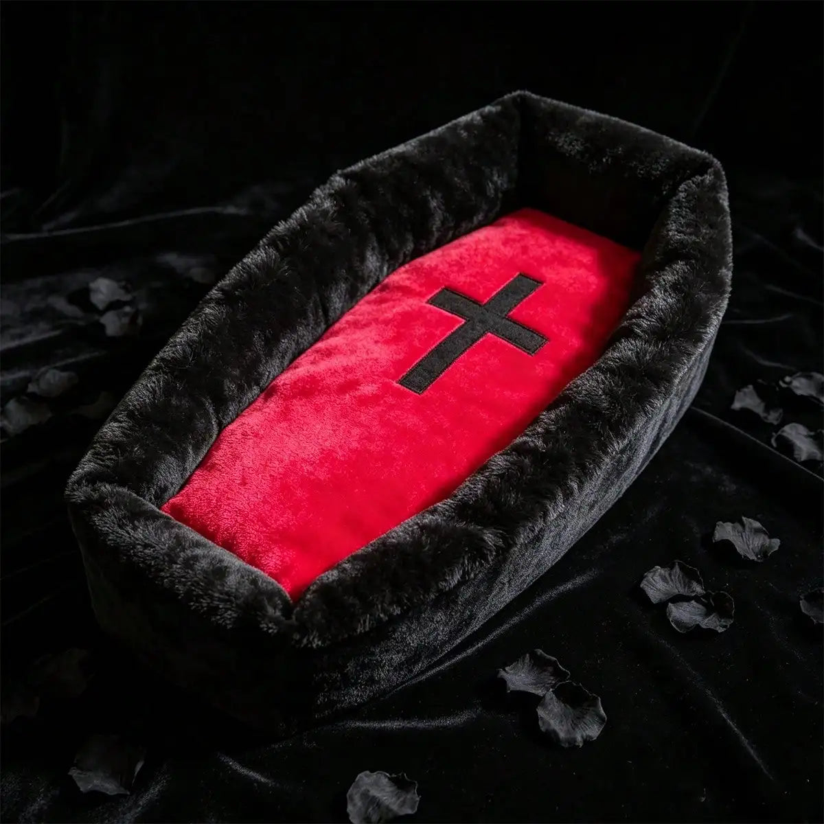 Gothic Design Cat And Dog Bed Mat With Cross Pattern