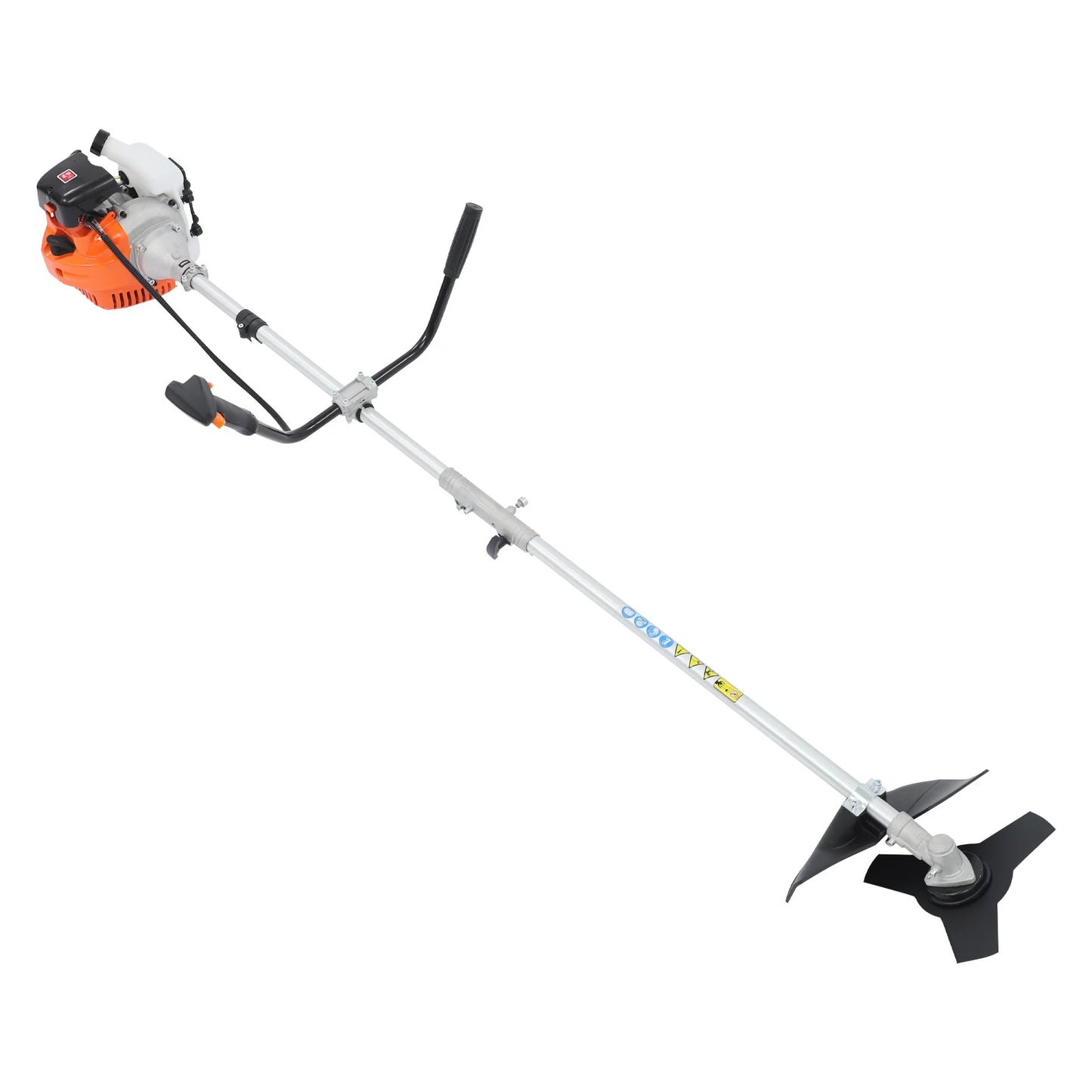 Gas Weed Trimmer 42.7cc 2 Stroke Brush Cutter With 3 Heads