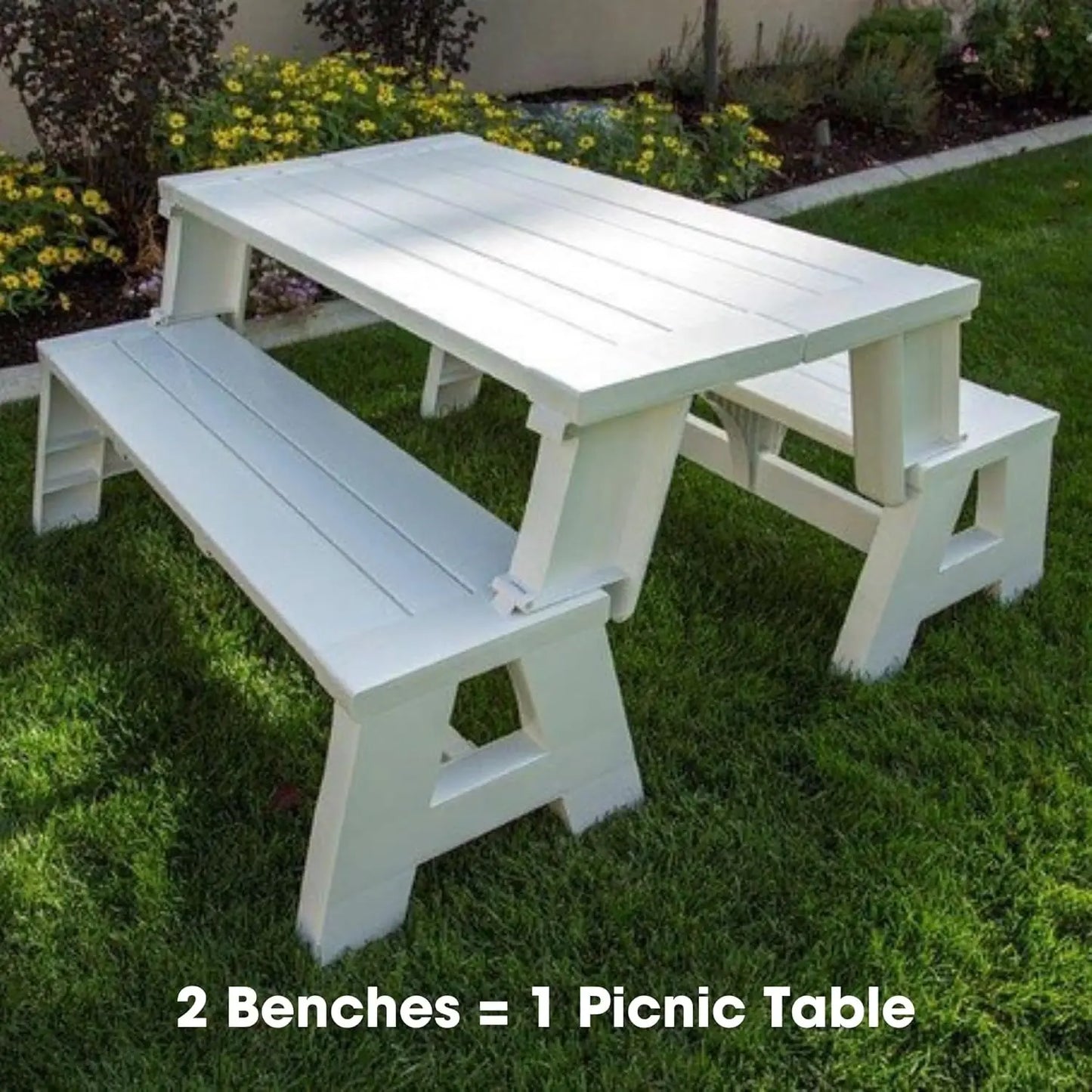 Gen 1 Space-Saving 2-In-1 Outdoor Bench To Picnic Table