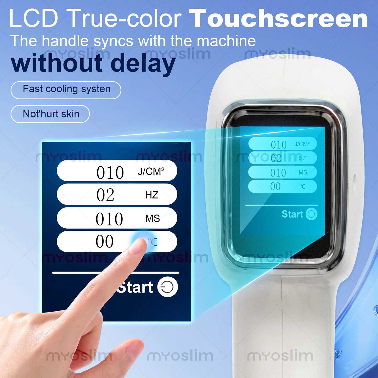 Myoslim FAC 4 Wavelength Hair Removal Device Ice Cooling