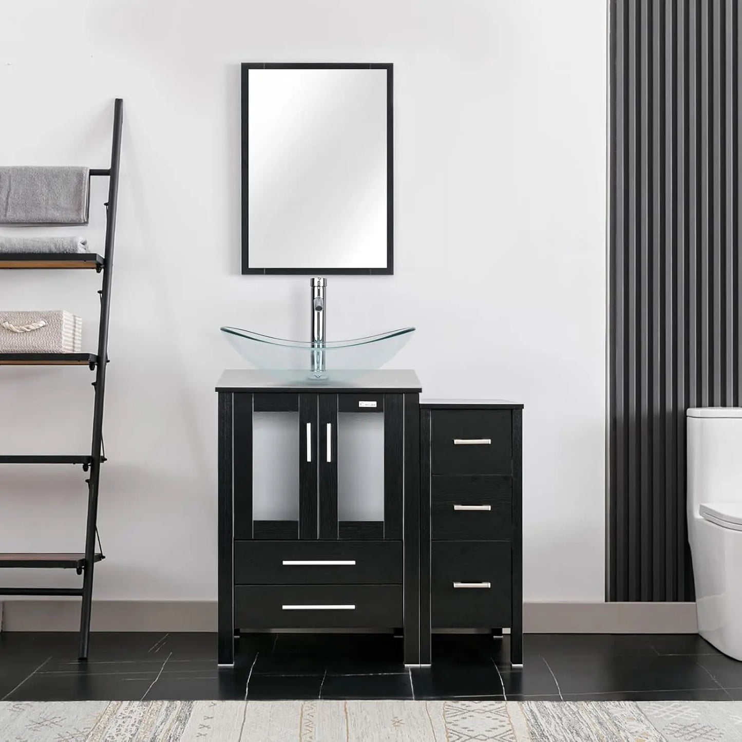 Xiaolang 36 Inch Modern Freestanding Bathroom Vanity Vessel Sink