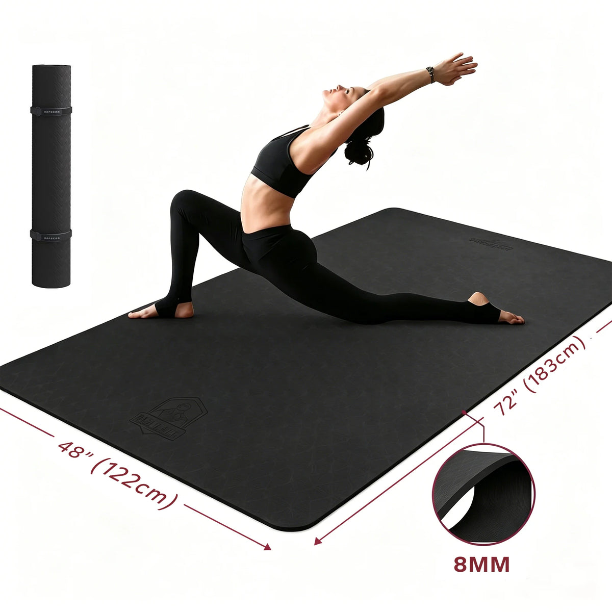 Hapbear Premium TPE Yoga Mat With Non Slip Portable Design