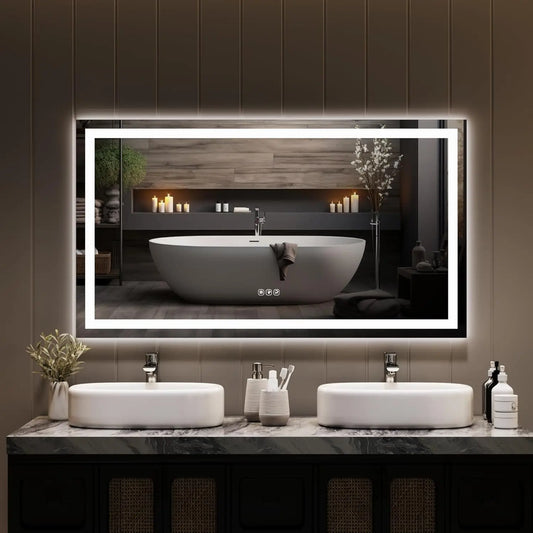 TWISTER.CK LED Bathroom Mirror With Memory And Dimmable Backlit