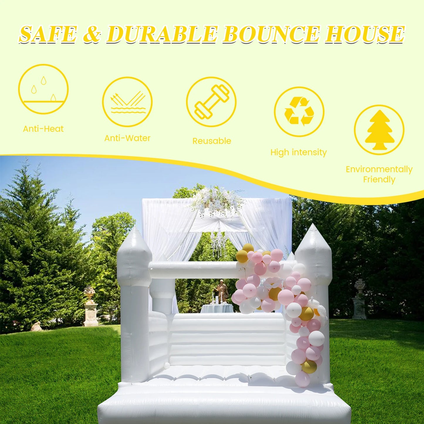 RTS Inflatable Giant Bounce House for Parties and Weddings