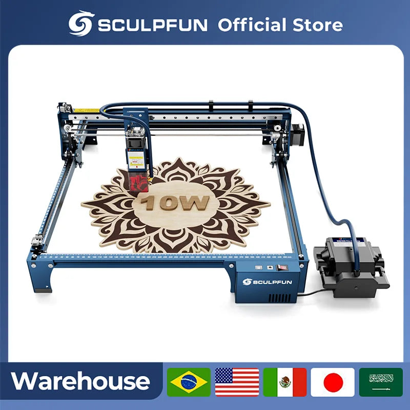 SCULPFUN S30 Pro 10W Laser Engraving Machine With Air Assist