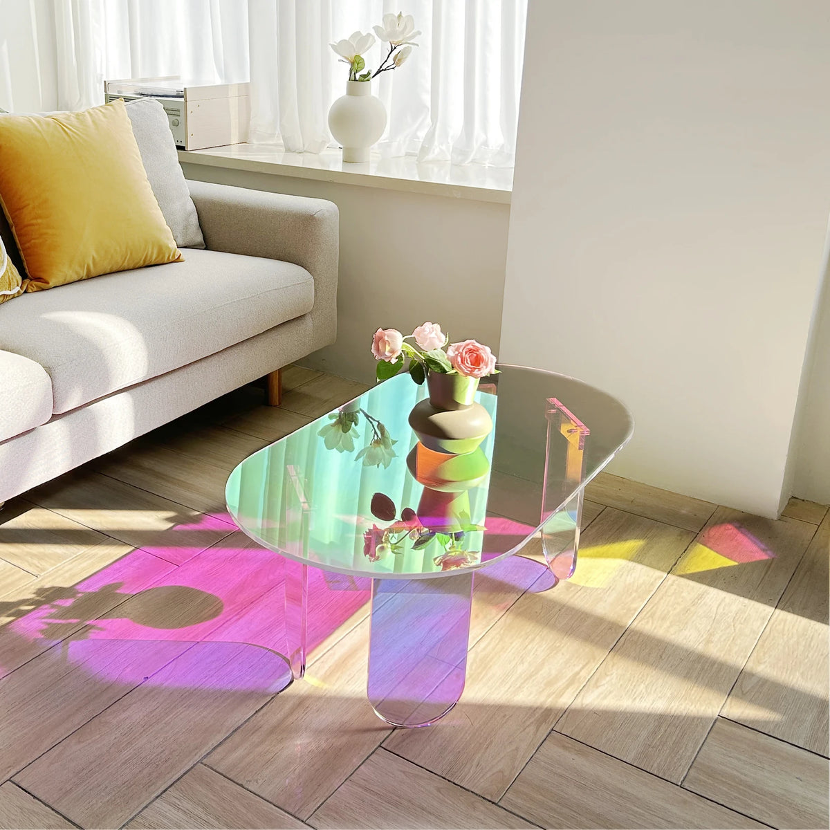 Modern Style Acrylic Coffee Table Side Table Design