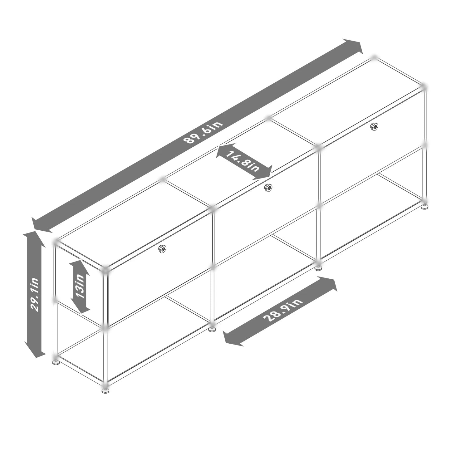 Stainless Steel Storage Cabinet Organizer TV Stand For Living Room