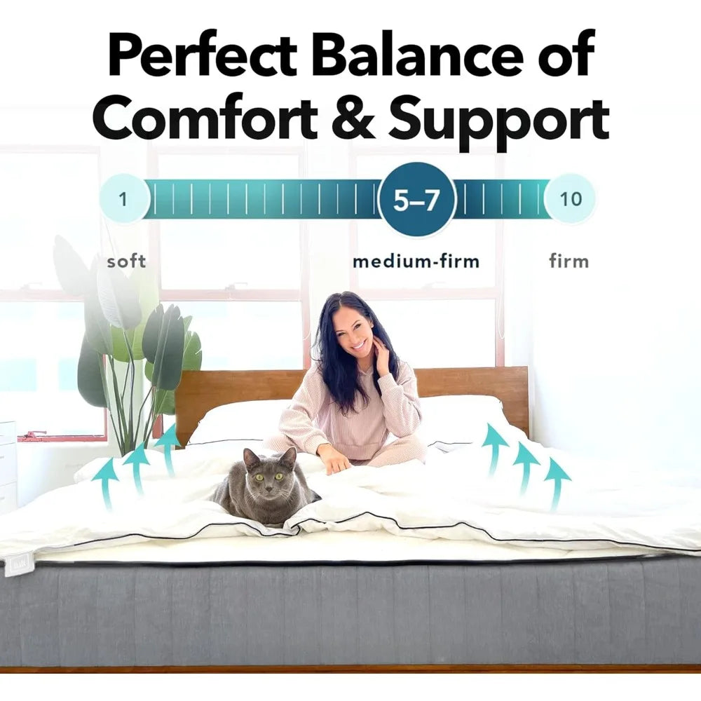 XIAOLANG Medium Firm Memory Foam Mattress With Cooling Gel Technology