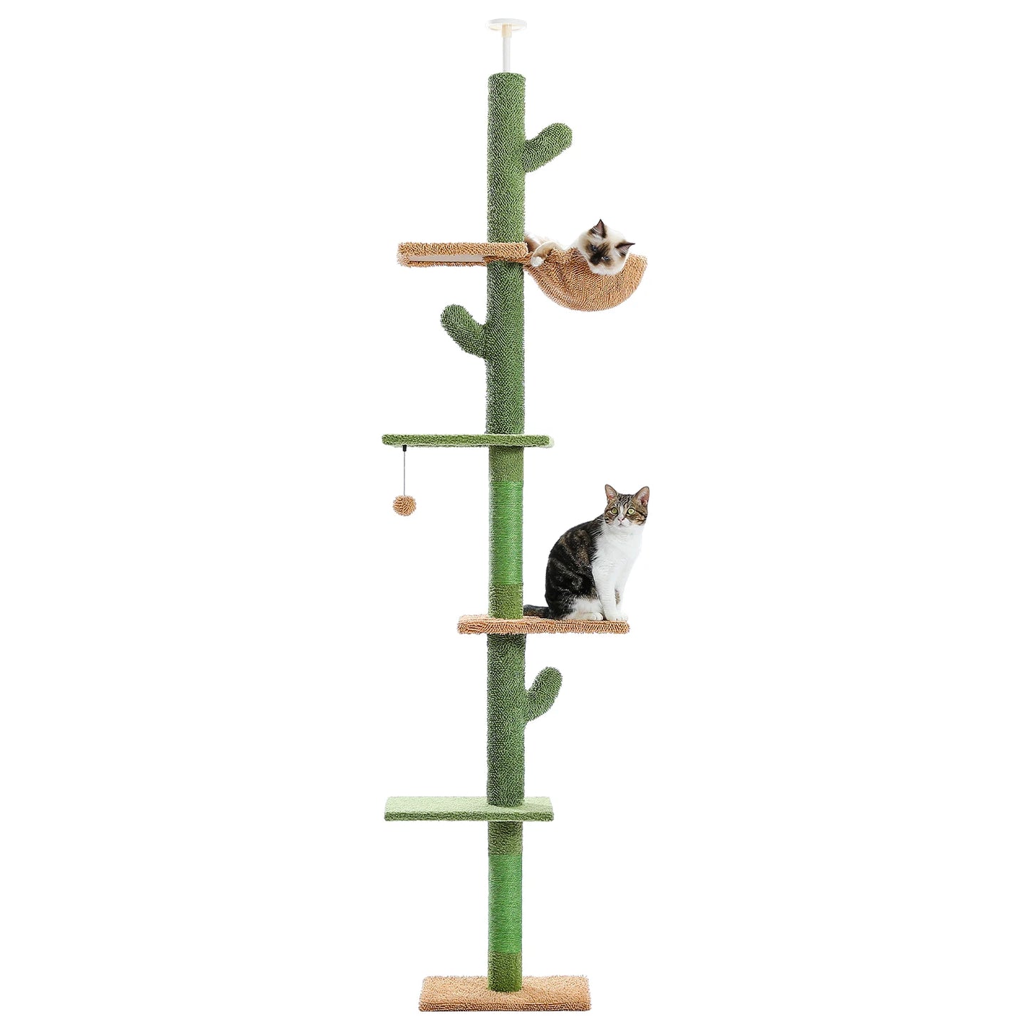 PAWZ Road 5-Tier Floor-To-Ceiling Cat Tree With Hammock